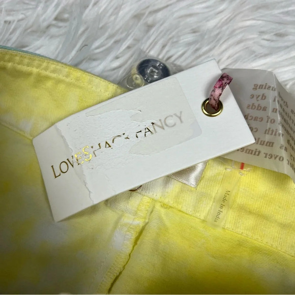 New LOVESHACKFANCY Tao Pant Rainbow Radial Tie Dye NWT Denim Casual Women’s 6 - Picture 8 of 13